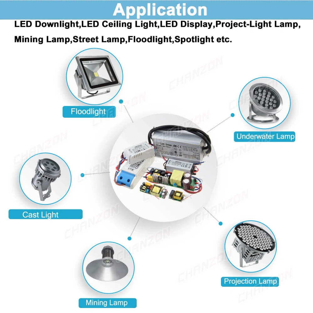 Constant Current Led Light Waterproof Ip67 Driver 10W 20W 36W 50W 100W 300Ma 450Ma 600Ma 900Ma 1500Ma Power Supply