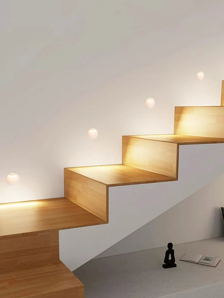 Gypsum Light Modern Round Square Embedded LED Wall Lamp Shopping Malls Hotels Bar Attic Staircase Footlight Gypsum Wall Lighting