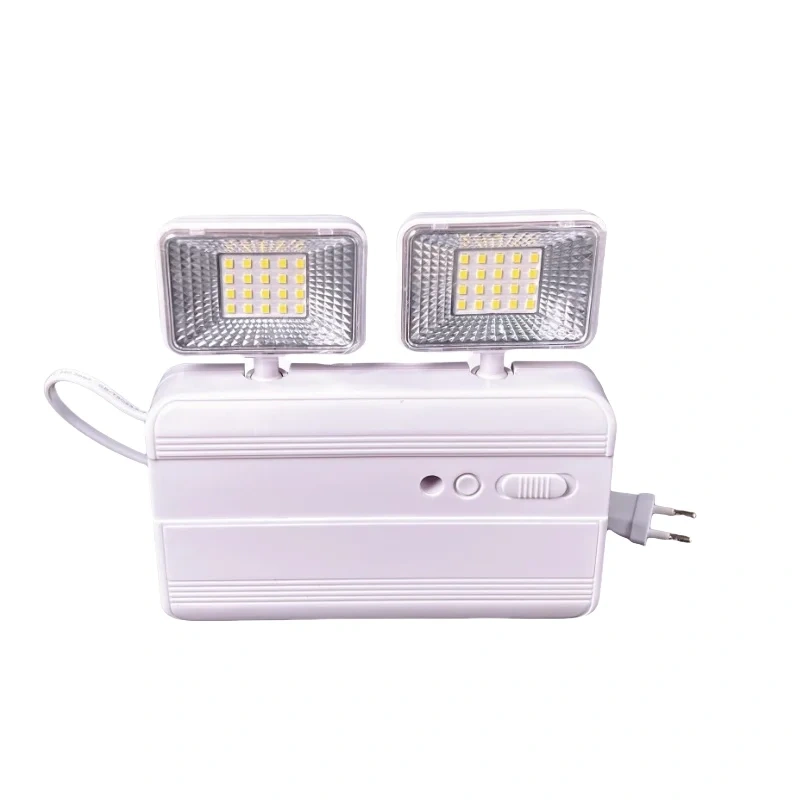 Household 360 Degree Rotation Emergency Lamp Led Fire Emergency Light Foldable Dual Head Fire Lighting Plug 220/110v Lamp Head