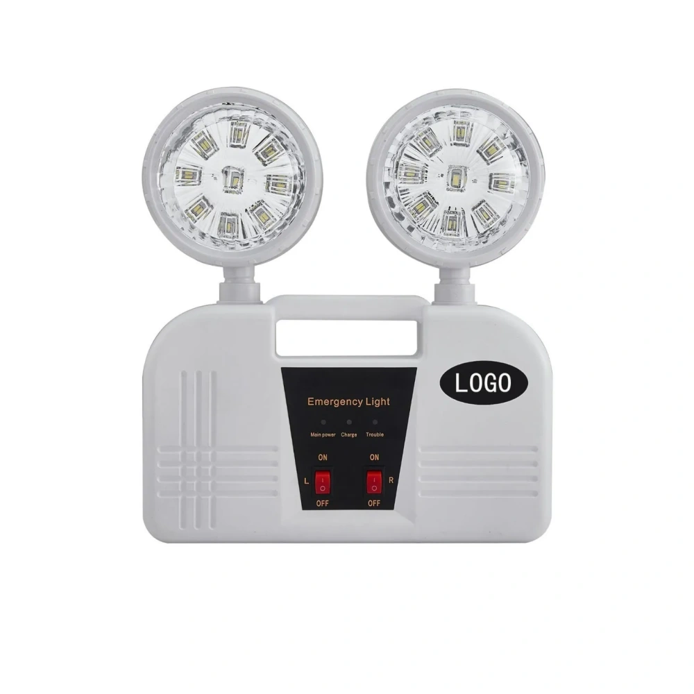 Double Headed LED Emergency Lamp Charging Emergency Lighting IP30 Fire Exit Indicator 3 Hour Battery Life AC85-265V