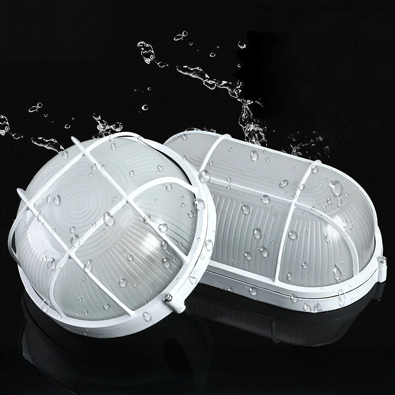 Led Waterproof Explosion-Proof Lamp Ip65 Dustproof Anti-Corrosion Ceiling Light For Bathroom Warehouse Outdoor Factory Lighting