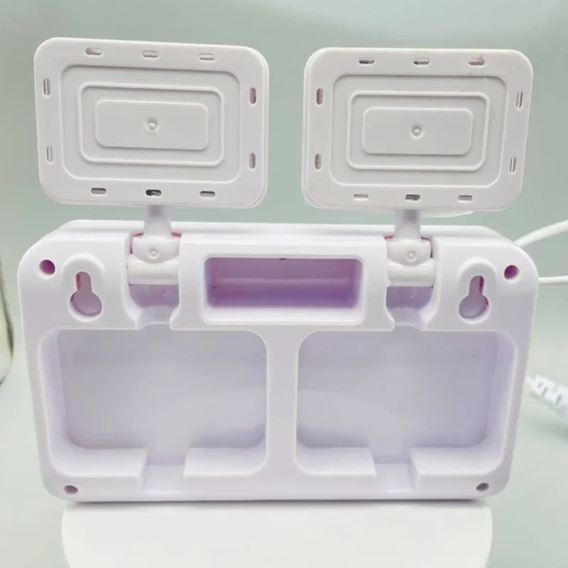 Household 360 Degree Rotation Emergency Lamp Led Fire Emergency Light Foldable Dual Head Fire Lighting Plug 220/110v Lamp Head