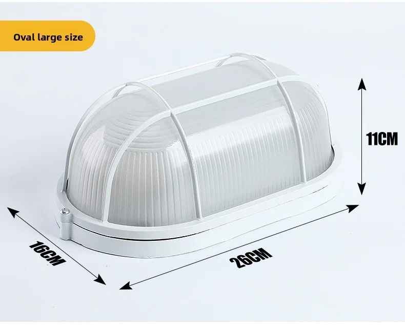 Led Waterproof Explosion-Proof Lamp Ip65 Dustproof Anti-Corrosion Ceiling Light For Bathroom Warehouse Outdoor Factory Lighting