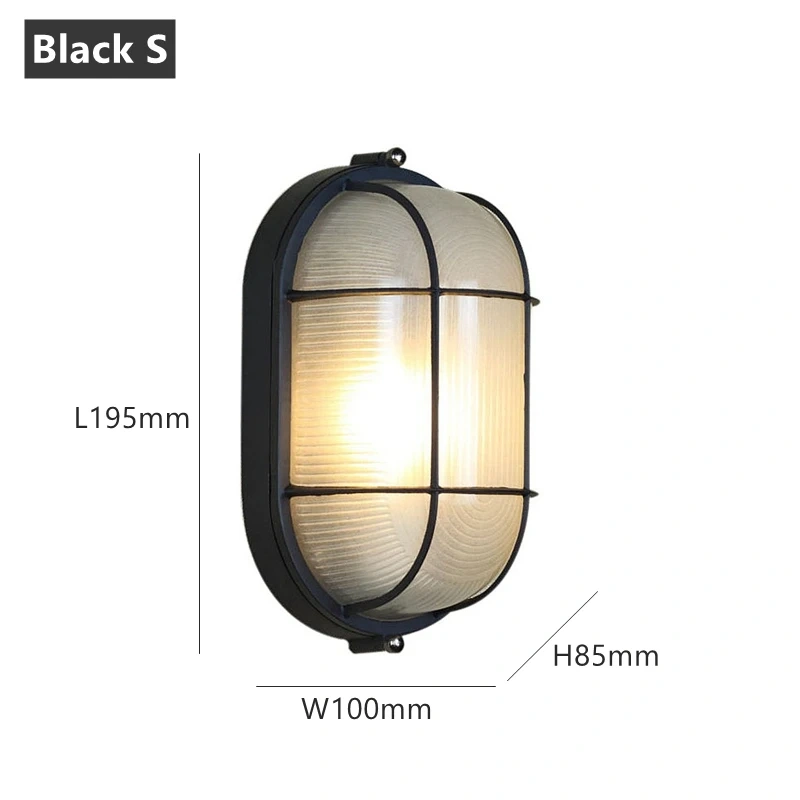 Black outdoor wall sconce for porch and entrance