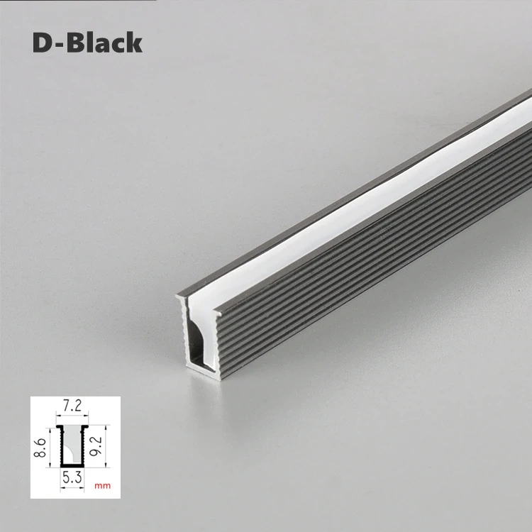LED Aluminum Profile Cabinet Lamp DC12V Closet Wardrobe Hard Bar Strip Light Channel Silicone Cover Layer Shelf Lighting