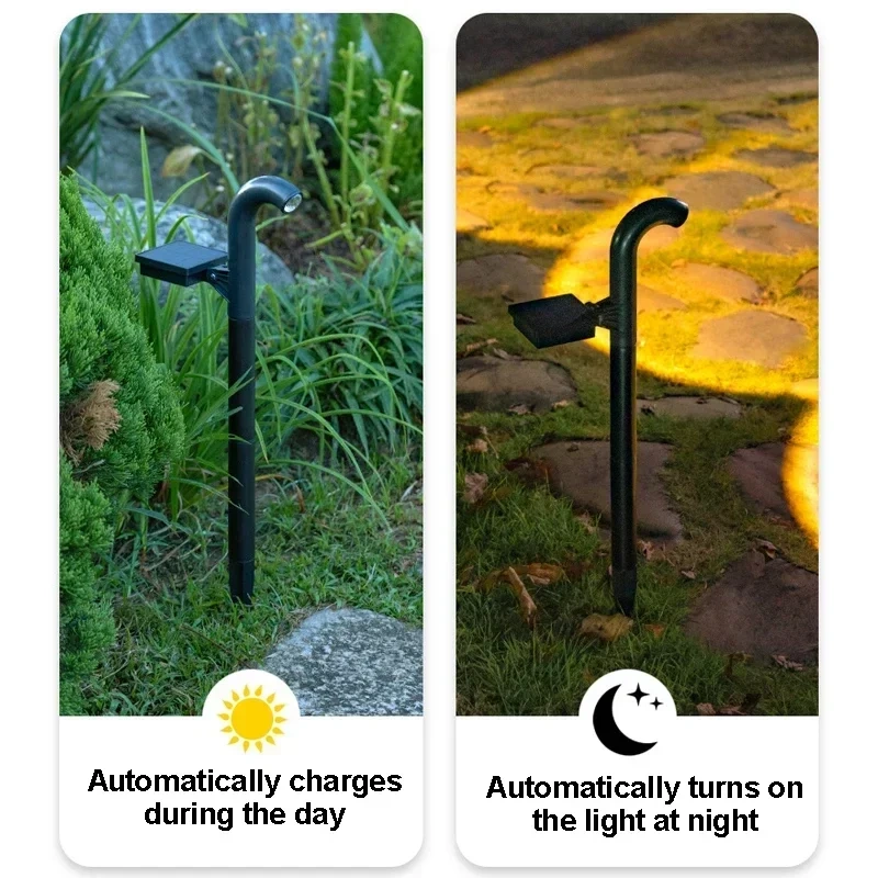 1-4 Pcs Solar LED Light Super Bright Spotlight Outdoor Lighting IP55 Waterproof Lawn Lamps Path Light for Garden Walkway Decor