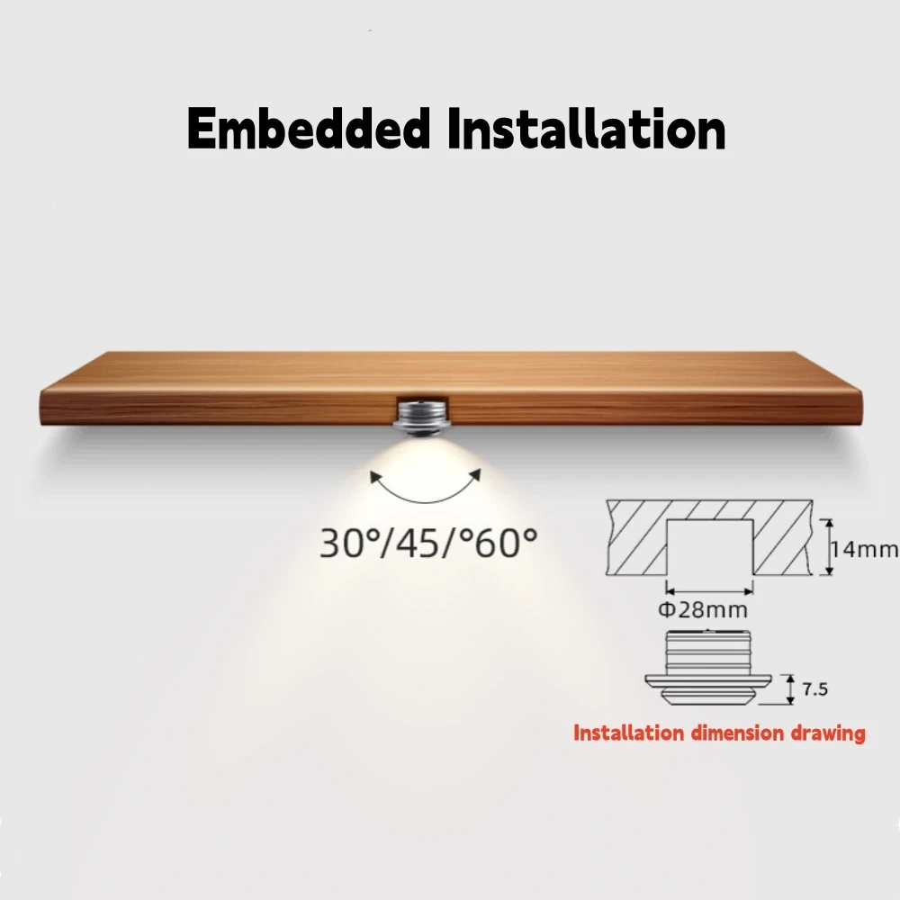 12V Adjustable Mini LED Spotlight White Warm Natural 1W Ceiling Light for Shop Mall Jewelry Cabinet Showcase Counter Lamp Decor