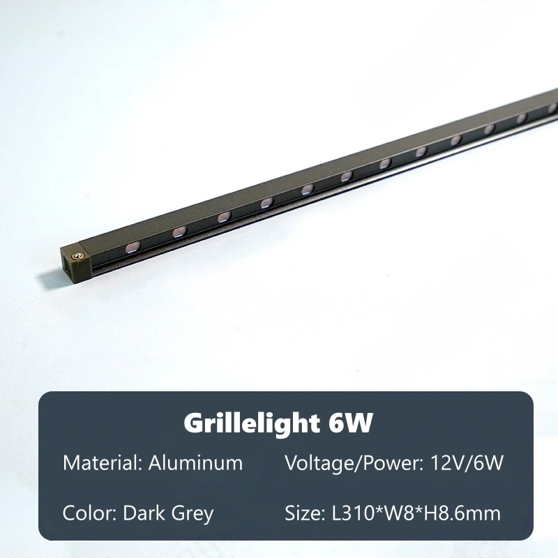 Grey Recessed Cabinet LED Magnetic Track Light DC12V Jewelry Display Mini Spotlight Exhibition Shopwindow Rail Lighting System