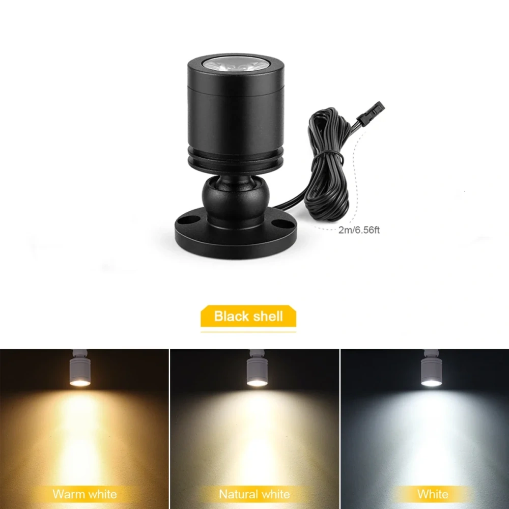 Touch Dimmable LED Spotlight 12V 3W Wall Ceiling Lamp for Wine Artwork Storage Display Cabinet Lighting 1-10pcs Mini Spot Light