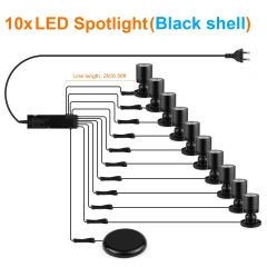 10PCS Black Shell