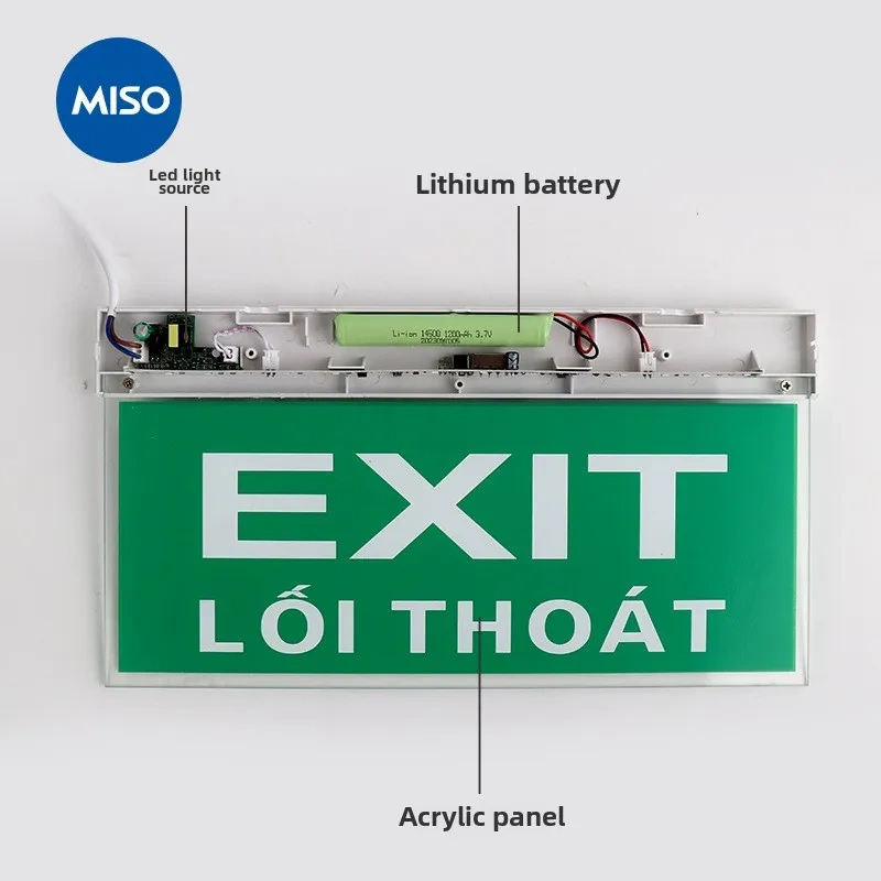Plastic Signs Safety Exit Direction Indicator Lights Fire Escape Emergency Indicator Lights, Economic Lighting Ac85-265v
