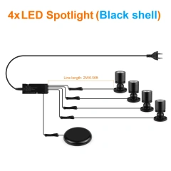 4PCS Black Shell