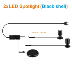 2PCS Black Shell