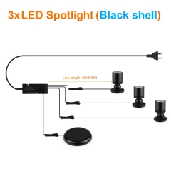 3PCS Black Shell
