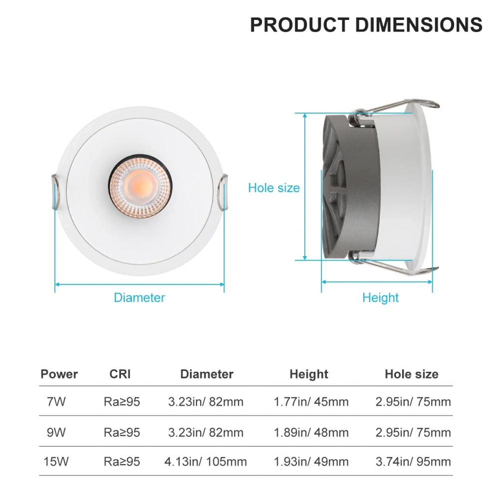 Recessed Zigbee DALI 5 CCT Selectable LED Spot Light Black White Rose Gold Bedroom Living Room Kitchen Anti-glare Ceiling Lamp