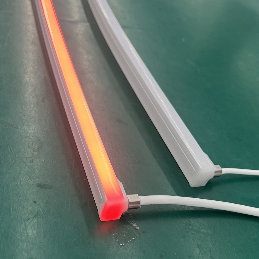 LED silicone co-extrusion integrated neon lamp with hydraulic molded plug IP67 waterproof flexible line lamp