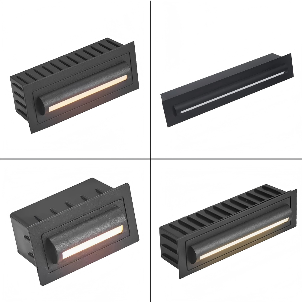 Outdoor Wall Lamps Embedded Step Stair Lights No Sensor Waterproof Exterior Lighting 12V 220V Street Path Yard Sconce Balcony