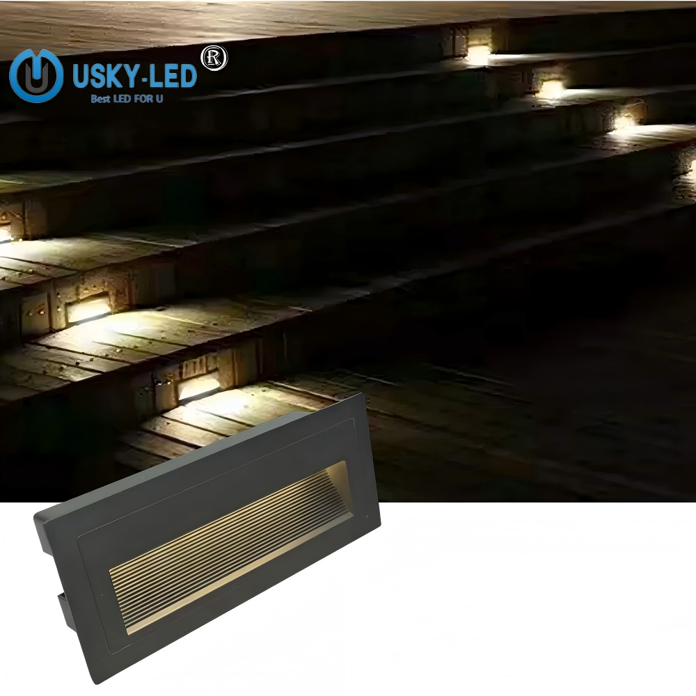 Outdoor Led Stair Step Light 3/5W Waterproof Recessed Wall Corner Lamp Landscape Lighting Footlights For Pathway Stairway Lights