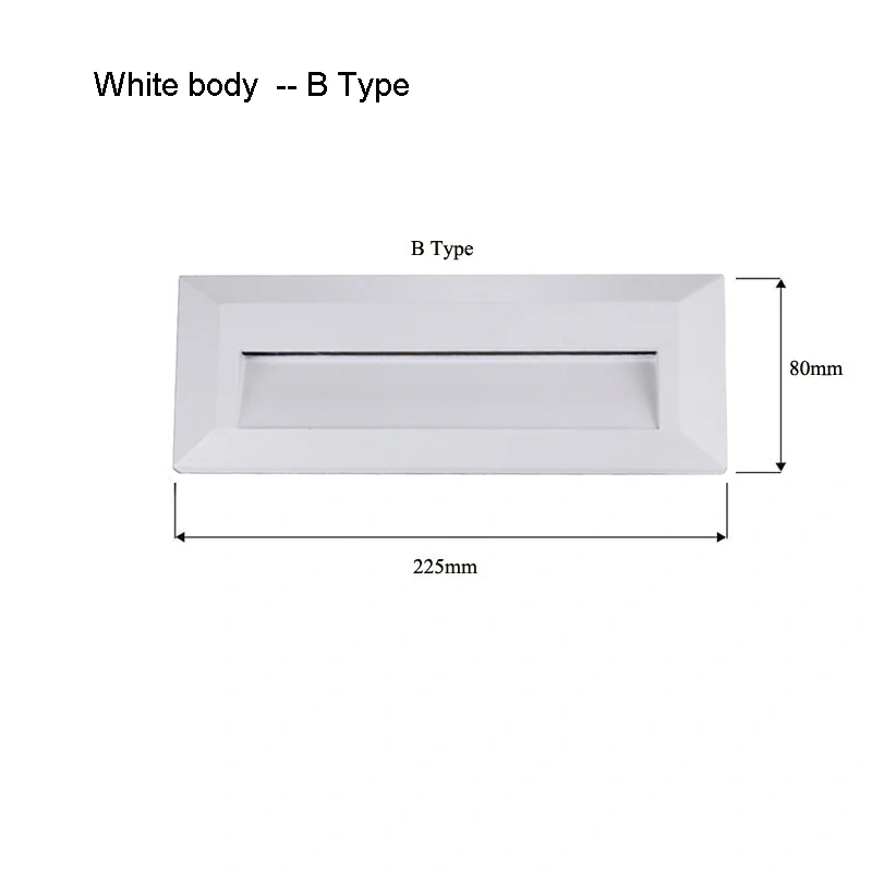 Surface mounted LED Stair Step Light 6W Waterproof Modern Alloy Sconces Wall Lamp for Porch Staircase Hotels Garden Pathway