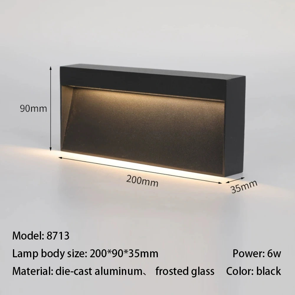 Outdoor LED Wall Lamps Surface Mount Porch Light Round Square Balcony Terrace Deck Lighting Street Yard Fence Gate Sconces IP65
