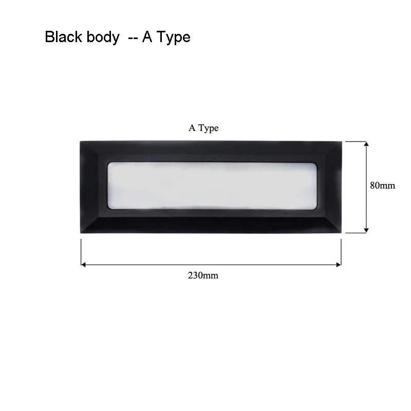 Surface mounted LED Stair Step Light 6W Waterproof Modern Alloy Sconces Wall Lamp for Porch Staircase Hotels Garden Pathway