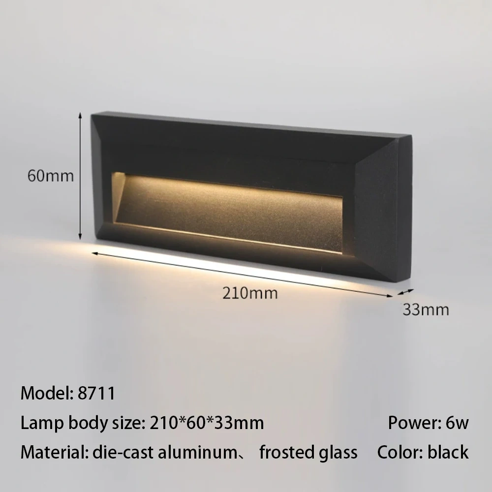 Outdoor LED Wall Lamps Surface Mount Porch Light Round Square Balcony Terrace Deck Lighting Street Yard Fence Gate Sconces IP65