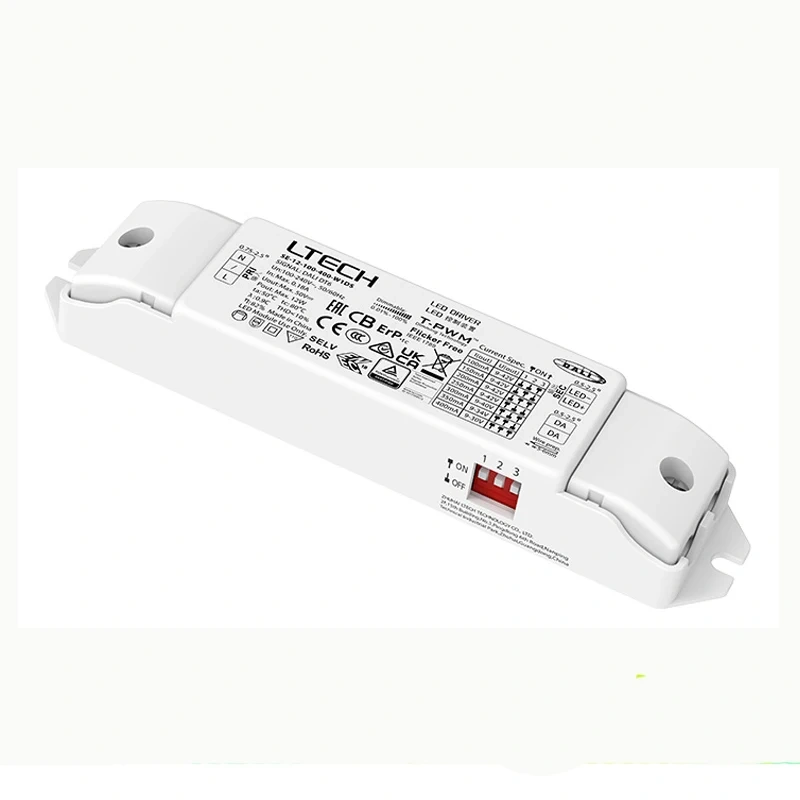 LTECH 10W 12W 100-700mA CC DALI DT6 LED Dimming Driver;100-240V Dali-2 Constant Current Power Transformer Work with Dali Dimmer