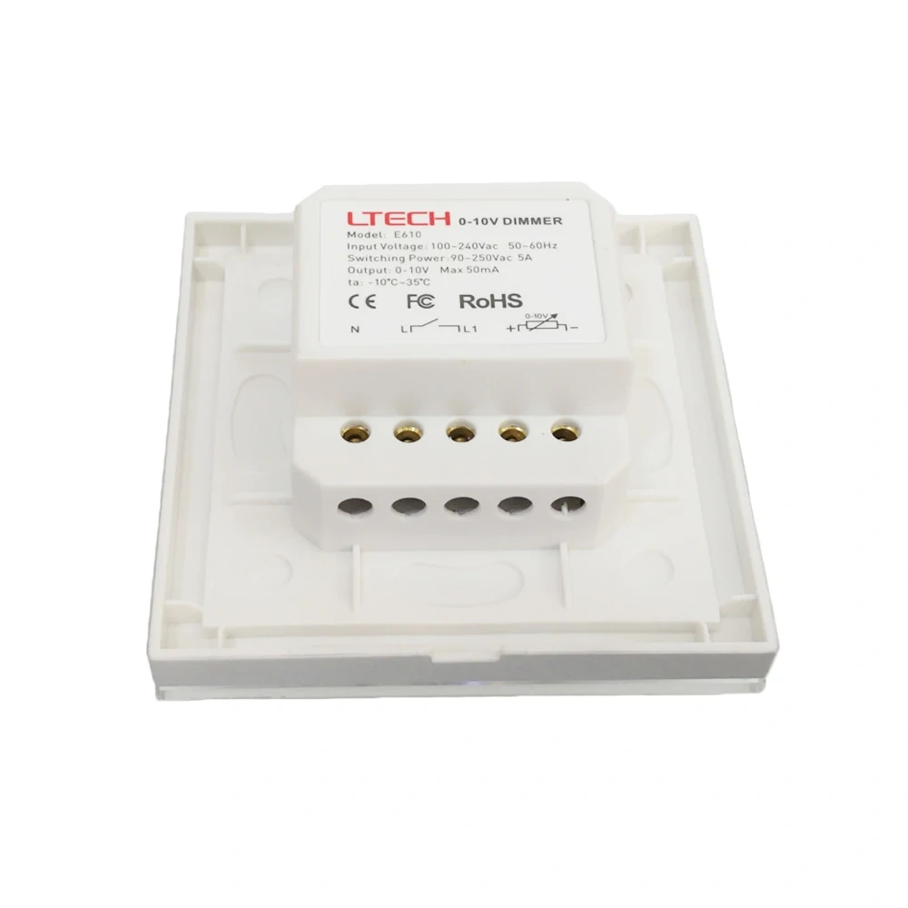 LTECH LED Wall Mount Knob E610 1-10V Knob Panel Dimmer Work With 1-10V Dimmer For LED Light Incandescent Lamp Use