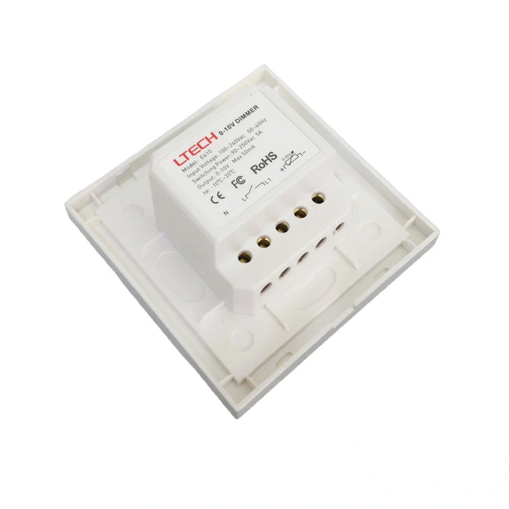 LTECH LED Wall Mount Knob E610 1-10V Knob Panel Dimmer Work With 1-10V Dimmer For LED Light Incandescent Lamp Use