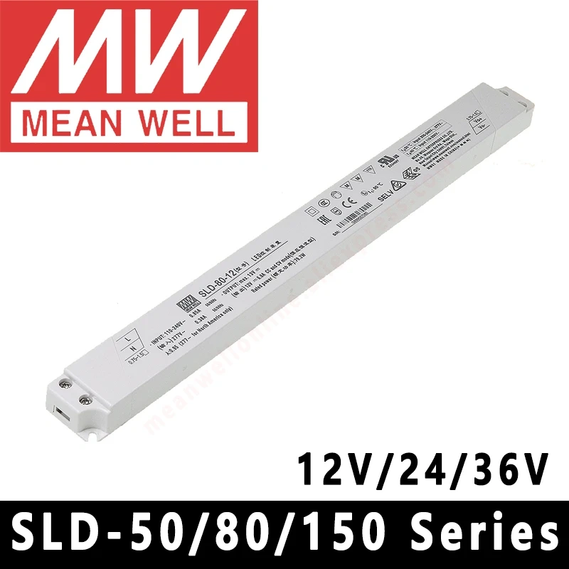 Mean Well SLD-50/80/150-12/24/56 AC to DC SMPS Meanwell 12V 24V 56V LED Constant voltage Constant current Switching Power Supply