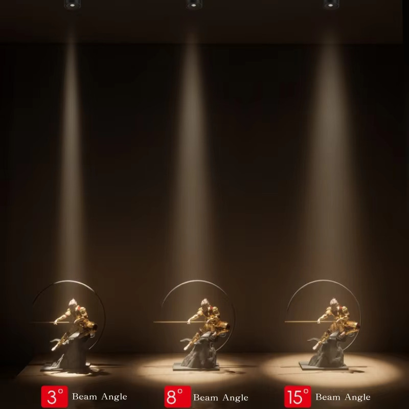 Ultra Thin Small Beam Angle Led Spotlights Spot Light Embedded 3W 5W 7W 3 8 15 Degree Ceiling Foco For Home Picture Art Museum