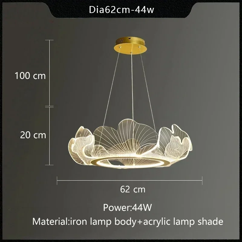 Modern Petal Pendant Light Ring Highlight Acrylic Restaurant Bedroom Decorativos Deluxe Design Living Room Hanging Lamp Fixtures