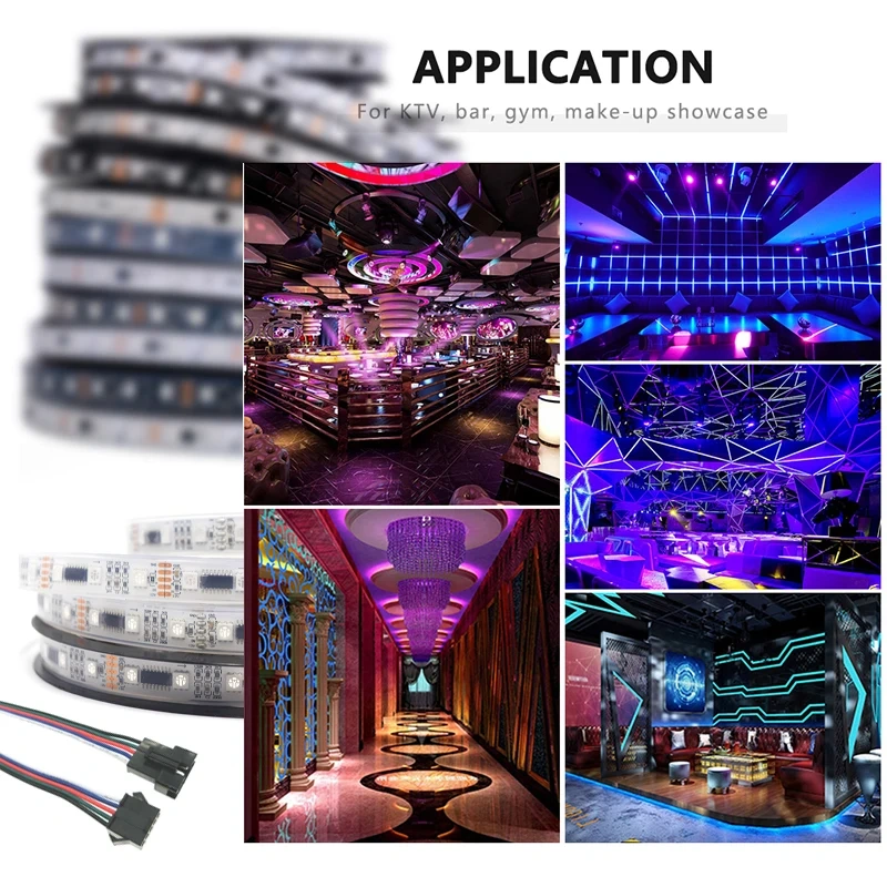 DMX Addressable DMX512 LED Pixel Light Strip RGBW RGBWW 4 in 1 SMD 5050 External IC TM512AC DC 12V 24V 60LEDs/M 5M IP20 65 67 68
