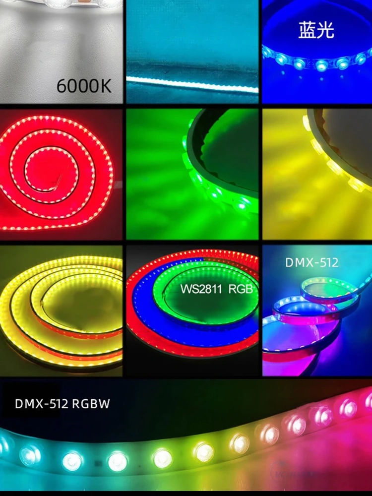 5M/lot 24V DMX512 2811 3030 Side light led strip lights 42leds/m 19502lm/m Outdoor large decorations on the wall