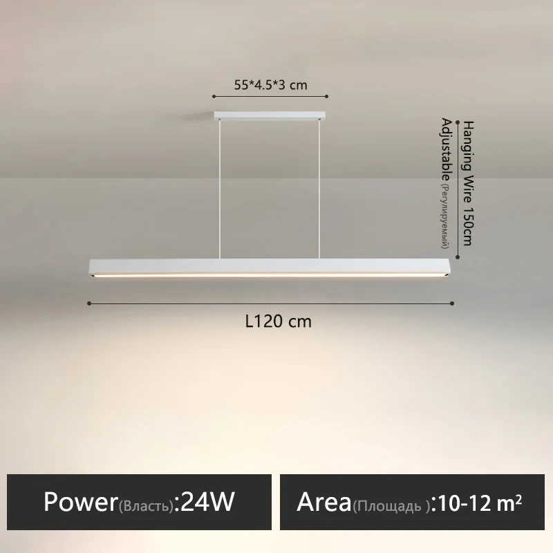 Dining room chandelier Dining table lighting kitchen bar light LED linear lamp restaurant pendant lights modern brief droplight