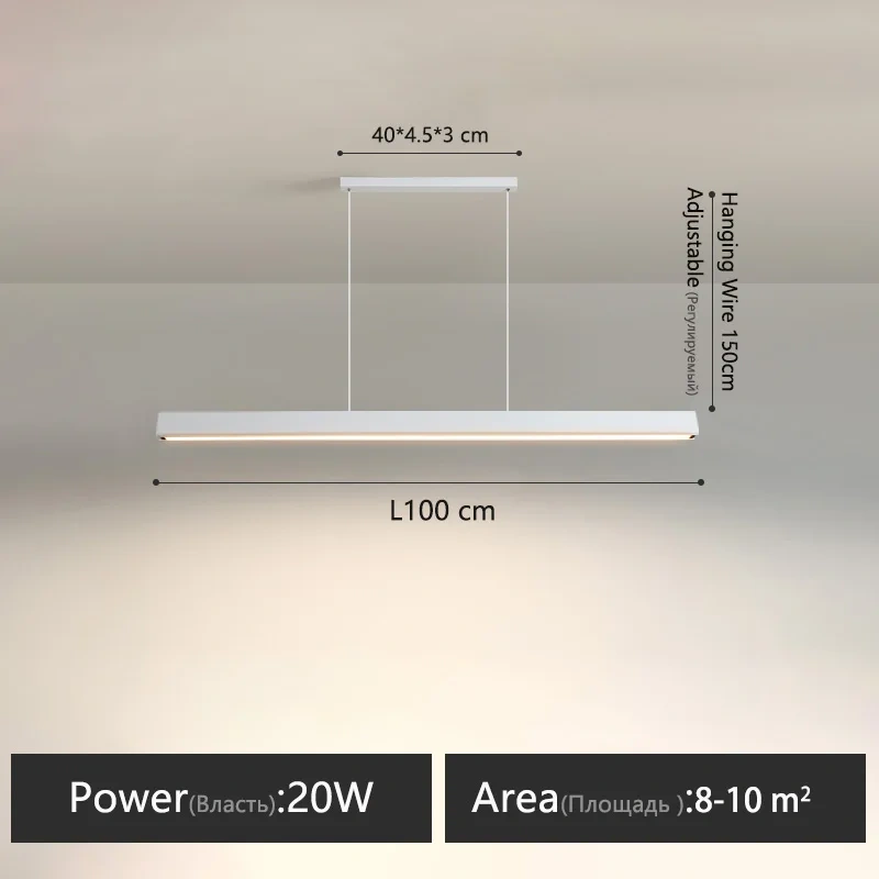 Dining room chandelier Dining table lighting kitchen bar light LED linear lamp restaurant pendant lights modern brief droplight