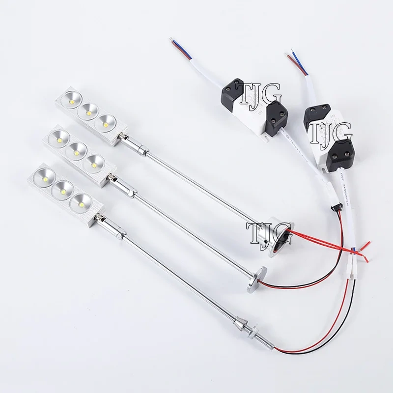 LED Dimmable 1W 2W 3W Adjustable Spotlights Showcase Light For Exhibition Display Mini Spot Jewelry Suicase AC85-265V DC12V