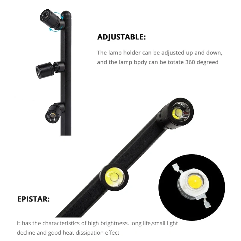 Small Spot Light 1W 2W 3W 5W 220V Jewelry Lamp showcase exhibition display diamond counter adjustable 360 degree rotating