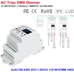 S1-DR W 2H DMX Triac