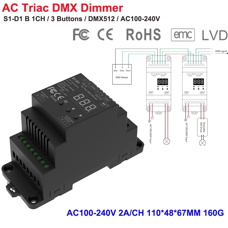 SK1 AC Triac Knob Dimmer (100-240V) | USKYLED