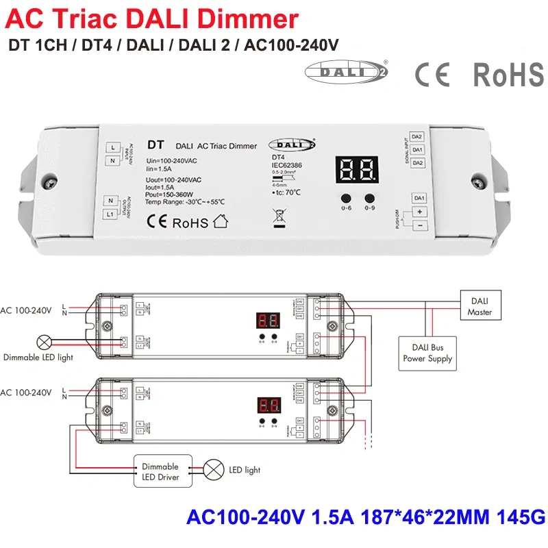 SK1 AC Triac Knob Dimmer (100-240V) | USKYLED