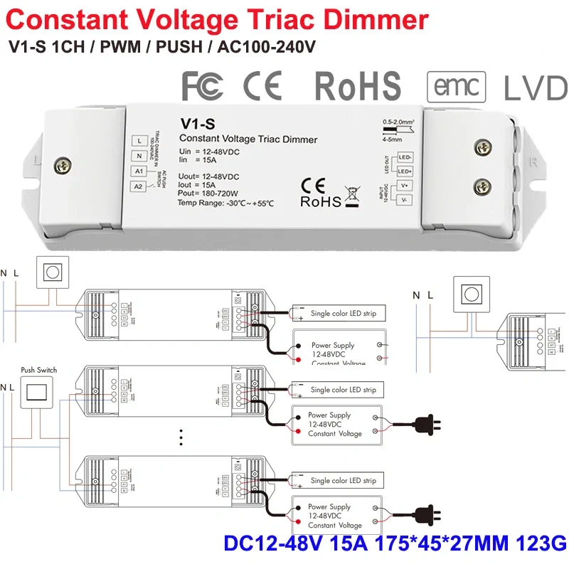 SK1 AC Triac Knob Dimmer (100-240V) | USKYLED