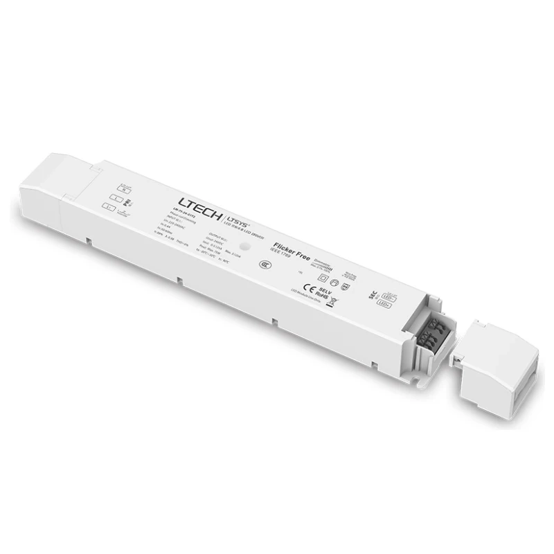 LTECH Triac Dimming Driver,AC 200V-240V Input;DC 12V 24V 75W Output; Push Dim Power Dimmable Driver Work with Led Triac Dimmer