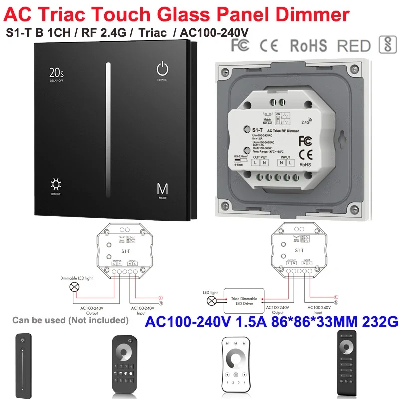 150W Slim Triac & Push DIM LED Driver (12V/24V) - TF-150 | USKYLED