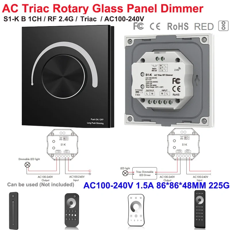 150W Slim Triac & Push DIM LED Driver (12V/24V) - TF-150 | USKYLED