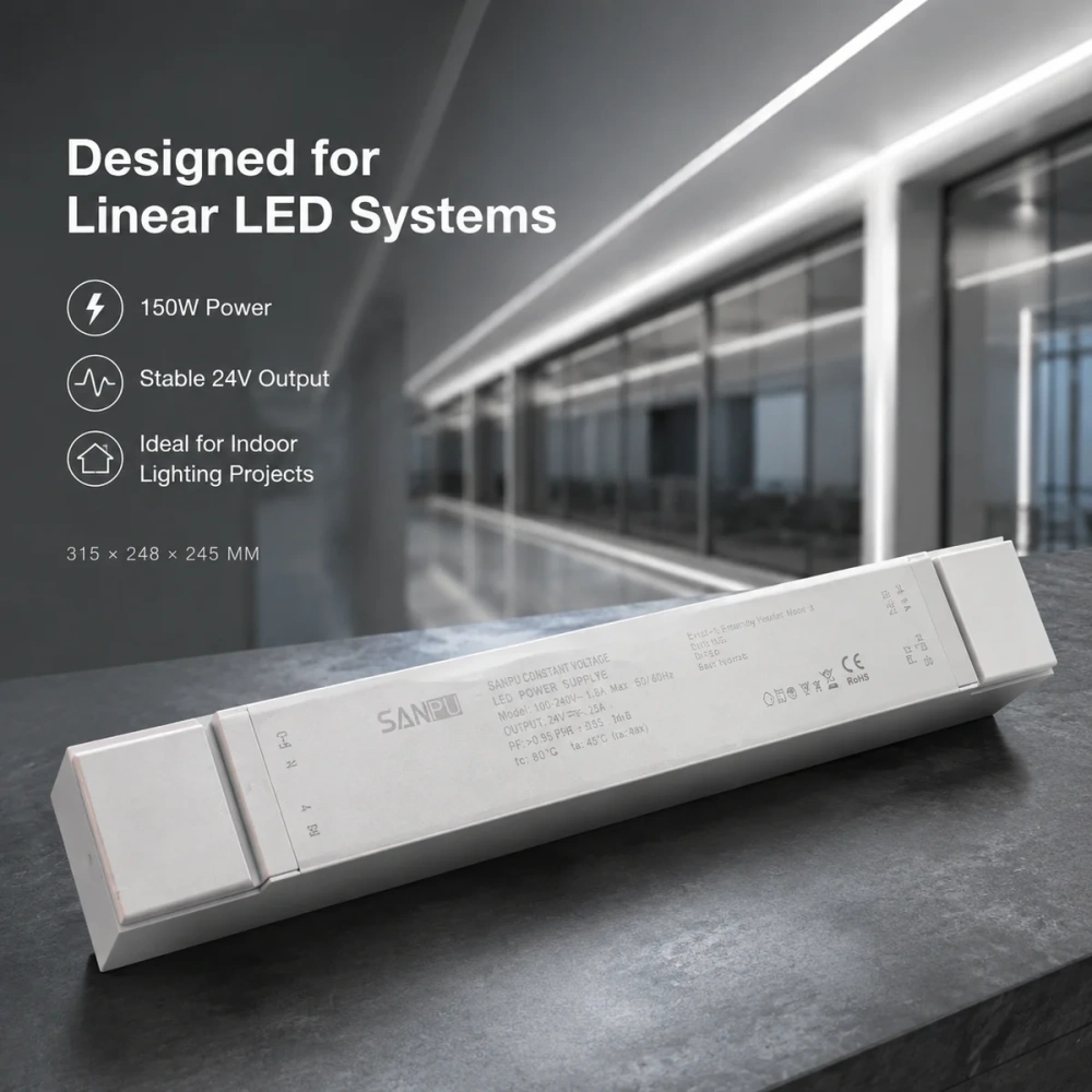 Led Triac & 0-10V & Resistance Dimming Driver 3 In 1 AC 175V-260V 150W 250W CV Constant Voltage Dimmable Switching Power Supply