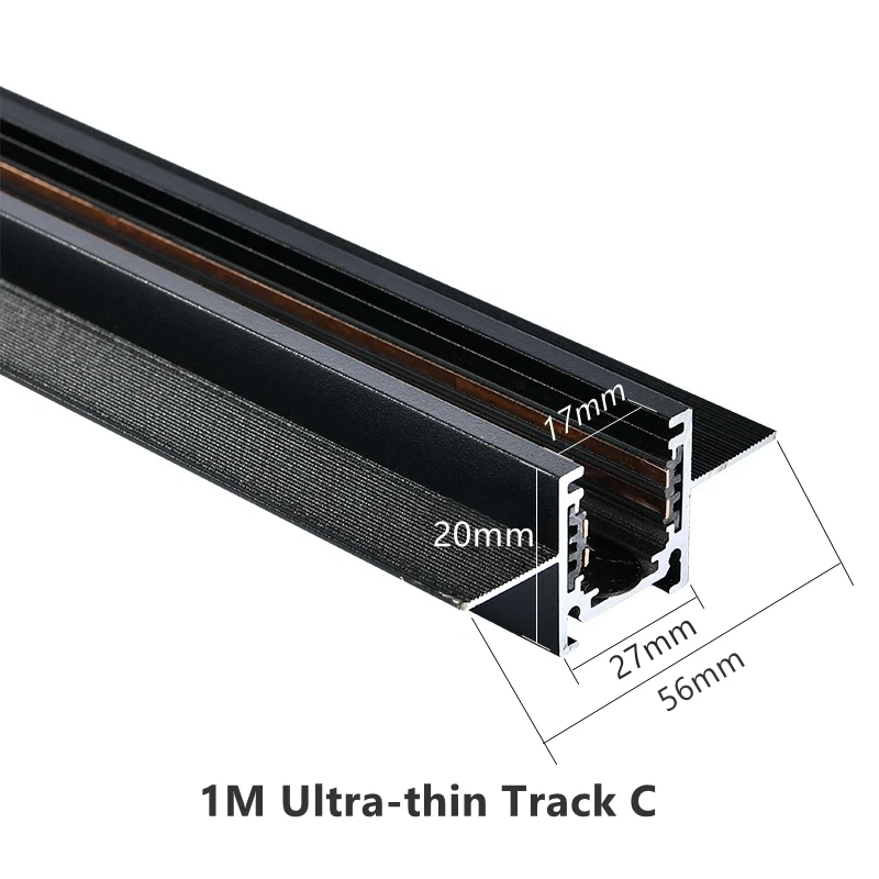 Ultra-thin Magnetic Tracks & Accessories DC48V Recessed Surface Mounted Magnet Ceiling Rail Modern Home No Main Lighting System