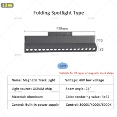 18W Fold Spotlight