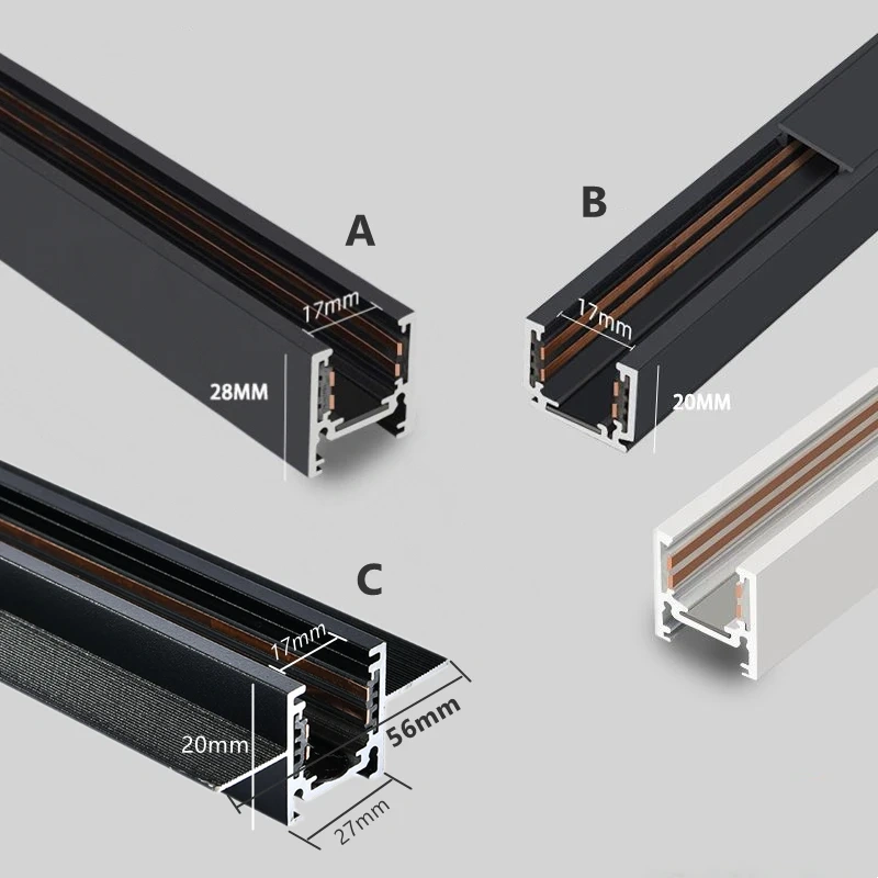 Ultra-thin Magnetic Tracks & Accessories DC48V Recessed Surface Mounted Magnet Ceiling Rail Modern Home No Main Lighting System