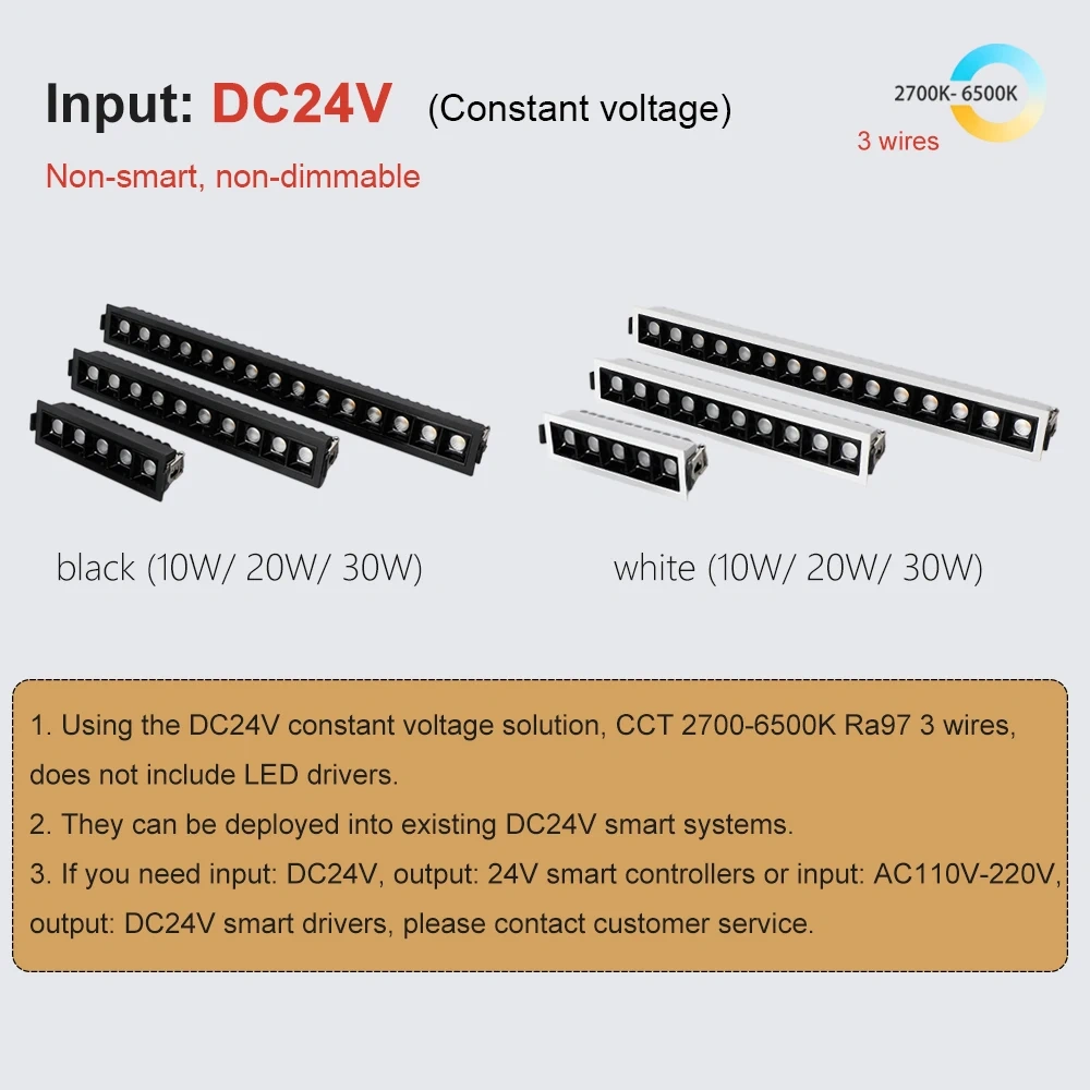 Tuya BLE/ Zigbee/ DALI Smart Recessed LED Grille Light Dimmable Black/White Aluminum Downlight AC110/ 220V/ DC24V SMD Spot Light